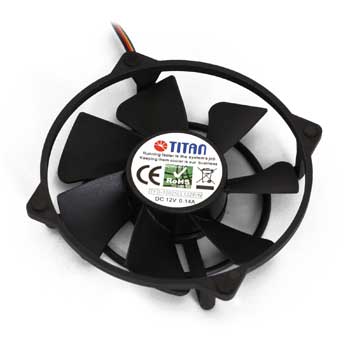 100mm Titan TFD-10025LL12ZP/N PWM Fan for low profile CPU Cooler TTC-NK95H/S