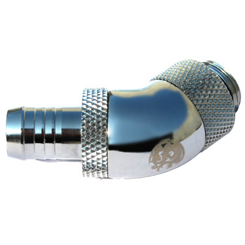 Bitspower BP-45R2I G1/4" Silver Shining Dual Rotary 45-Degree 1/2" Fitting