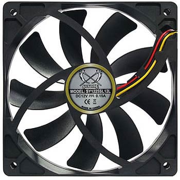 120mm Scythe Kaze Jyuni 1200RPM Slip Stream Fan, SY1225SL12M