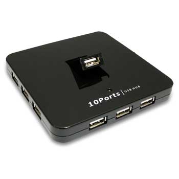 Scan 10 Port USB 2.0 Slim HUB with Power Supply : image 1