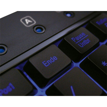 Compact USB Keyboard with Backlit Keys Blue from Keysonic KSK-6001UELX : image 3