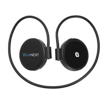BlueNEXT BN6000 Black Bluetooth Stereo Headset with Control Button Built In