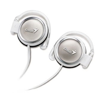 Genius GHB-03B, Silver, Clip-on Stereo Headphones : image 1