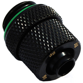 Bitspower BP-MBCPF-CC1 1/4" BSPP - 1/4" ID - 3/8" OD - 10/8mm II Compression - Matte Black : image 1