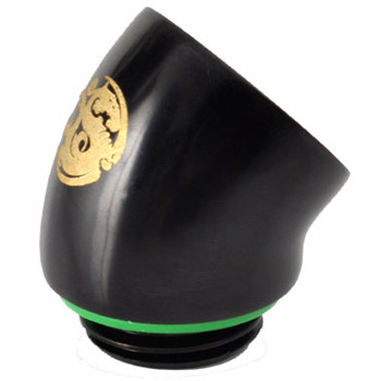 Bitspower BP-MBWP-C30 G1/4" Black Sparkle 45 Degree IG 1/4" Adapter - Black Matte Finish