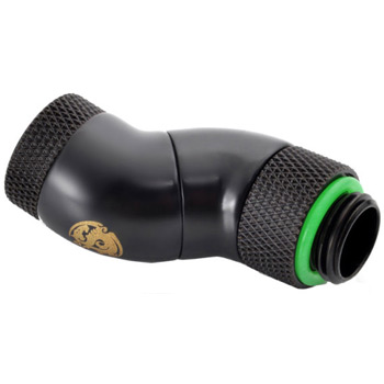 Bitspower BP-MB90R3D G1/4" Matte BlackTriple Rotary 90 Degree G 1/4 Male to Female Fitting