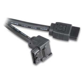 AKASA SATA 3, 6Gb/s transfer, Black Rounded Cable with R/angle Secure Latch & Stack Compatiable : image 1