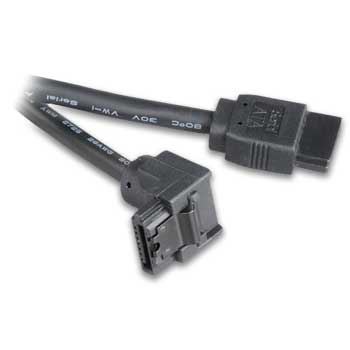 Akasa 100cm Rounded SATA III Certified Right Angle Cable