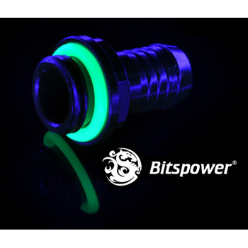 Bitspower 1/4" BSPP - 3/8" ID Hose Tail - Matte Black : image 2