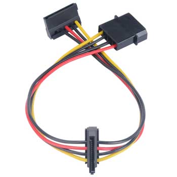 30cm Akasa Molex to 2x SATA Adapter : image 1