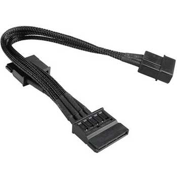 20cm NZXT Black Molex to 2 SATA Cable