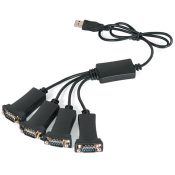 Newlink Single USB to 4 x Serial D9 Connectors (Convert one USB to 4 Serials) : image 1