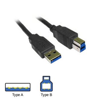 Xclio USB 3.0 Type A to B Cable 1 Metre