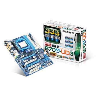 Gigabyte GA-870A-UD3 AMD 870 AM3 Motherboard : image 1