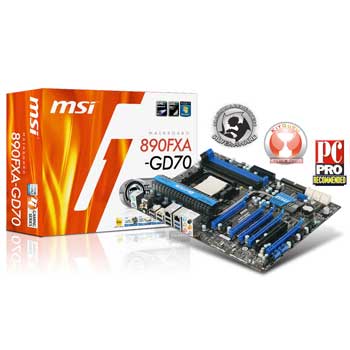 MSI 890FXA-GD70 AMD 890FX AM3 Motherboard : image 1