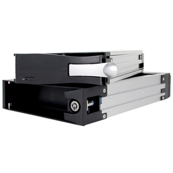 Icy Dock Mobile Rack Black MB123SK-1B SATA3 Hotswappable Aluminum + Fan : image 2