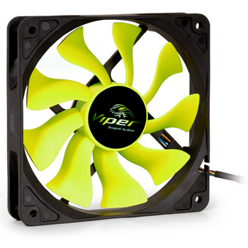 AKASA AK-FN059 HDB Viper Fan - High performance S-FLOW blade PWM fan inc rubber mounting pins : image 1