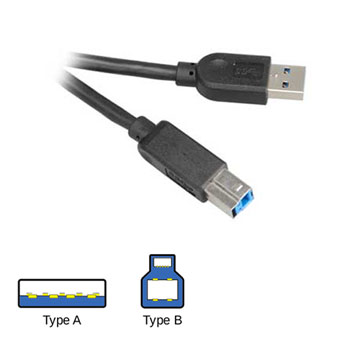 Akasa AK-CBUB01-15BK Super Speed USB3.0 type A to B cable