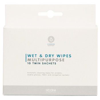 ICIDU Wet & Dry Wipes, 2x10 antistatic wipes : image 1