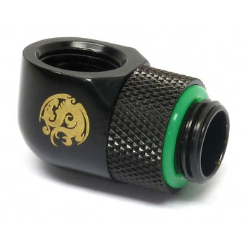 Bitspower BP-MB90R G1/4" Matt Black Rotary 90-Degree G1/4" Extender