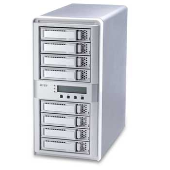 Areca ARC-5040 8-bay Sata II Hi-Speed Hot Swap Raid USB 3 & 2/eSATA/Firewire 800 /iSCSI/AoE
