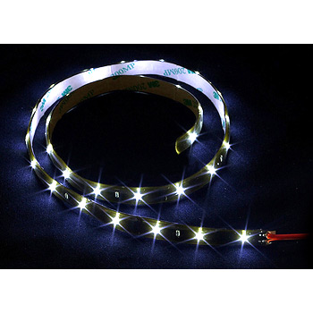 Phobya FlexLight SMD LEDs - 30x 2mm SMD LEDs, White - 60cm long - with connection cable : image 1