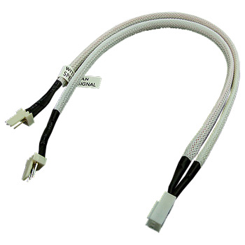 Phobya Y-Cable 3Pin Molex to 2x 3Pin Molex 30cm - UV white : image 1
