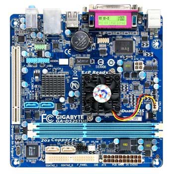 Gigabyte GA-D525TUD Intel Atom Dual Core Motherboard