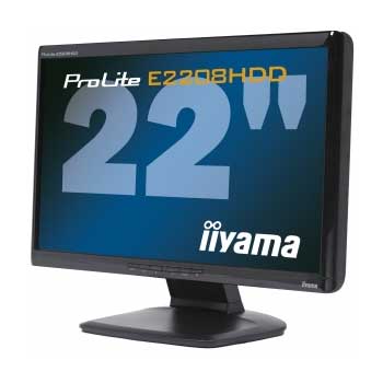 Iiyama ProLite E2208HDD 22" Widescreen LCD Monitor Black PLE2208HDD-B