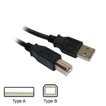 Scan 1.8 Metre Printer Cable USB2.0 Type A to B