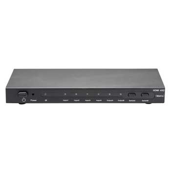 HDMI 4x2 Matrix Switch Splitter- 4 Sources to 2 Displays : image 1