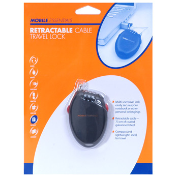 Targus Mobile Essentials Retractable Cable Travel Lock : image 1