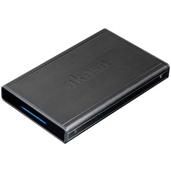 Akasa AK-IC19U3-BK Noir S Series, USB 3.0, 2.5" SATA HDD/ SSD, Aluminium Enclosure : image 1