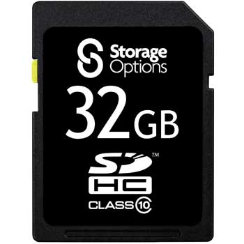 Storage Options 32GB SDHC Class 10 Memory Card