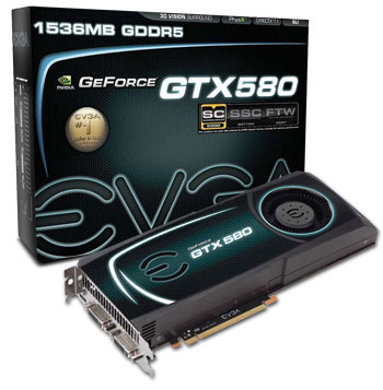 EVGA GeForce GTX 580 Super Clocked 1536MB GDDR5 NVIDIA Graphics