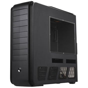 Silverstone Temjin TJ11B-W Full Tower Extended E-ATX Aluminum, Black with Side Window w/o PSU