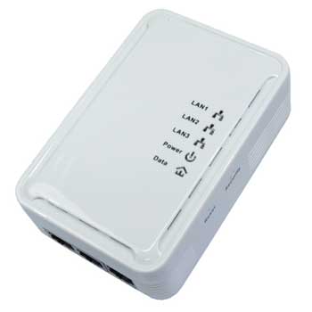 Newlink 200Mbps Powerline Homeplug Adaptor inc 3 Lan Ports with 128-bits Encryption : image 1