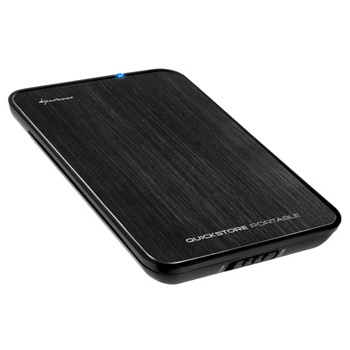Sharkoon QuickStore Black 2.5" SATA 9.5mm USB 3.0 Enclosure inc One Touch Backup