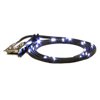 NZXT Blue Sleeved LED Kit 100cm with PCI Light Sensivity Card