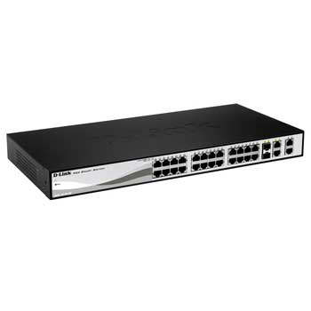 D-Link 24 Port DES-1210-28P 24 10/100 Power over Ethernet (PoE) Network Switch : image 1