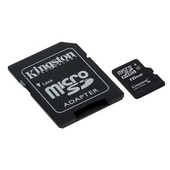 Kingston 16GB SDC4/16GB Memory Card with SD Adaptor