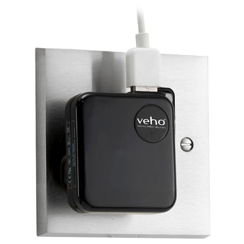 Veho VAA-003-BLK Single USB Mains Power UK Plug, Fast Charge for Smartphones/Tablets/Cameras etc : image 1