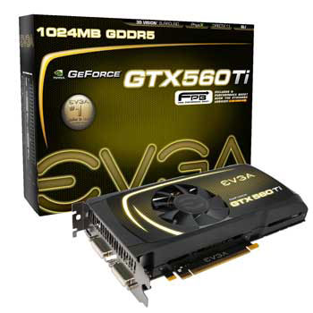 EVGA GeForce GTX 560 Ti FPB 1GB NVIDIA Graphics Card : image 1