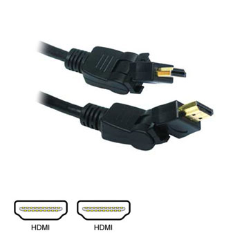 Techlink WiresNX2 HDMI 4K 3D with 90 Degree Swivel Slim Black 2M