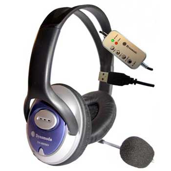 Dynamode DH660-USB Headset & Micrphone - full ear cover SKYPE/MSN ready : image 1