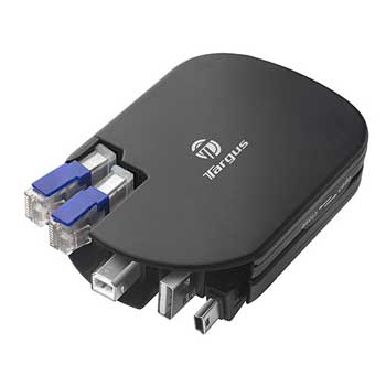 Targus 3-In-1 Retractable Cable Travel Set - ACC82EU : image 1