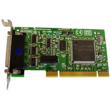 Brainboxes 4 Port Low Profile RS232 PCI Serial Card Opto Isolated TX,RX,CTS & RTS : image 1