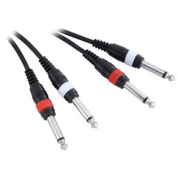 3m Adam Hall 2x 6.3mm Jack to Jack Cable (KP3PPM4) : image 1