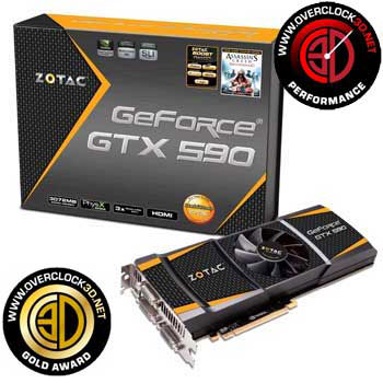 Zotac GeForce GTX 590 NVIDIA Graphics Card - 3GB : image 1