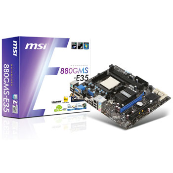MSI 880GMS-E35 AMD Unlocked CPU AM3 Motherboard : image 1